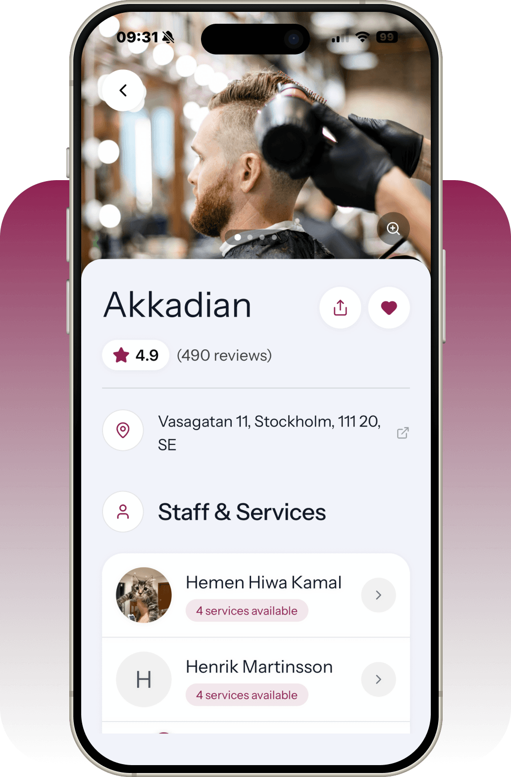 Bild av ett bolags sida