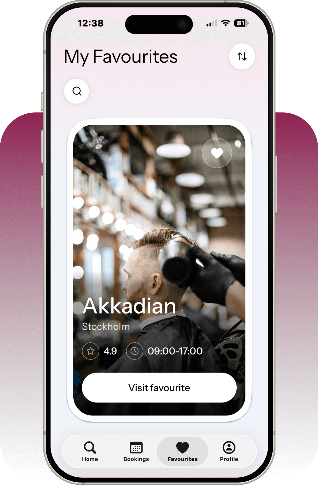 Bild av en bokningssida